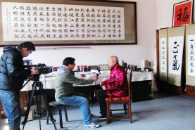 记者花絮7：采访书法家柳国庆